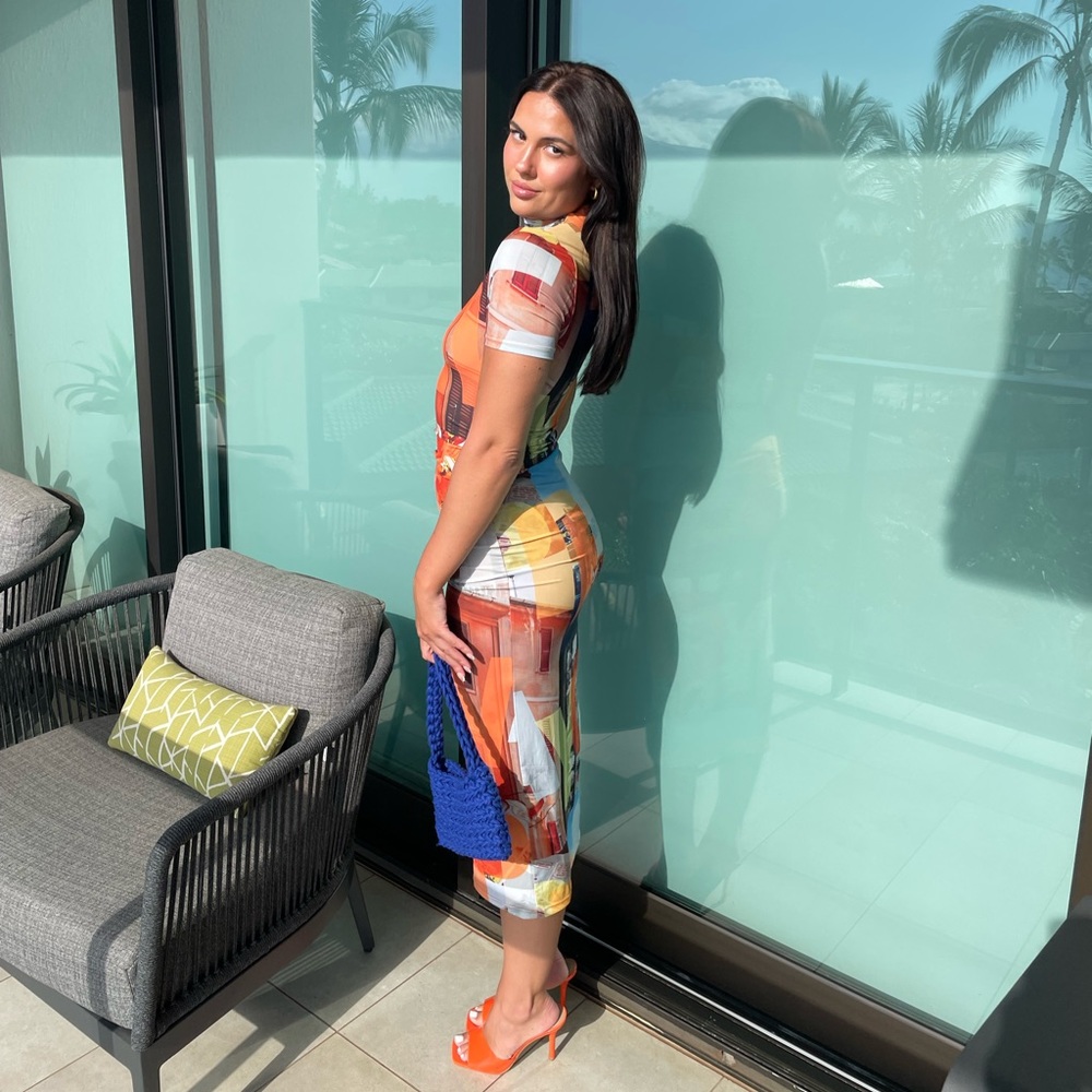 Peppermayo mesh maxi dress